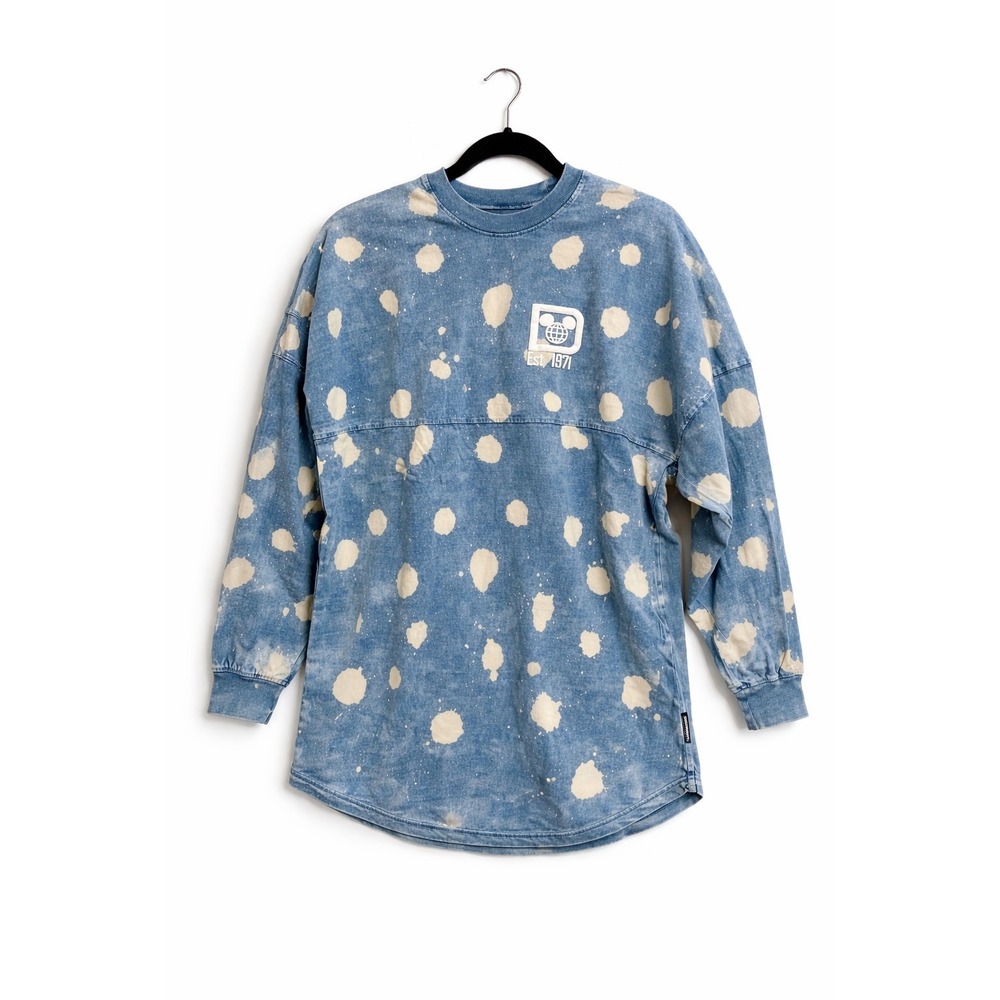 Walt Disney World Spirit Jersey for Adults Denim Bleach Size L New